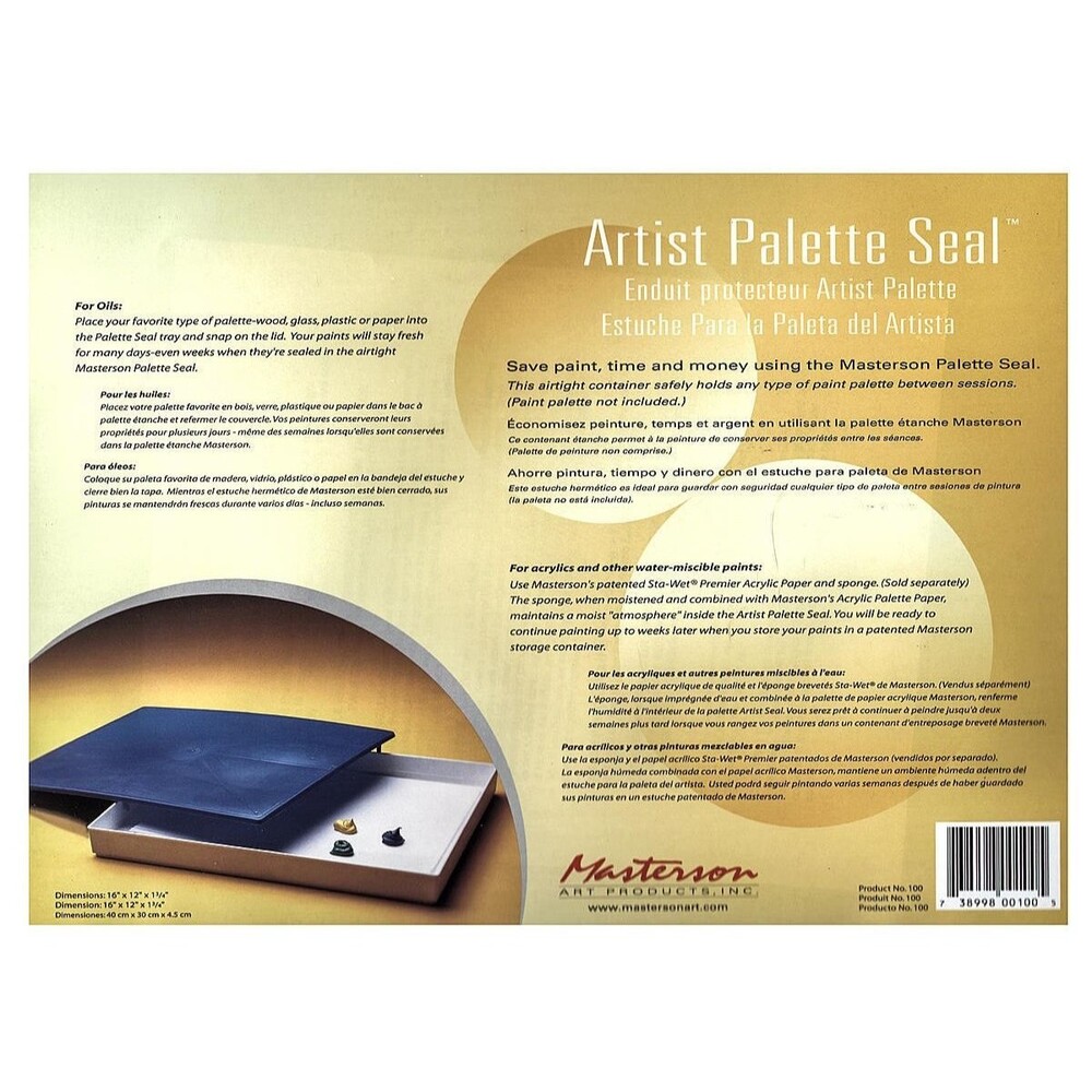 Masterson Artist Palette Seal - palette seal. NEW SEALED